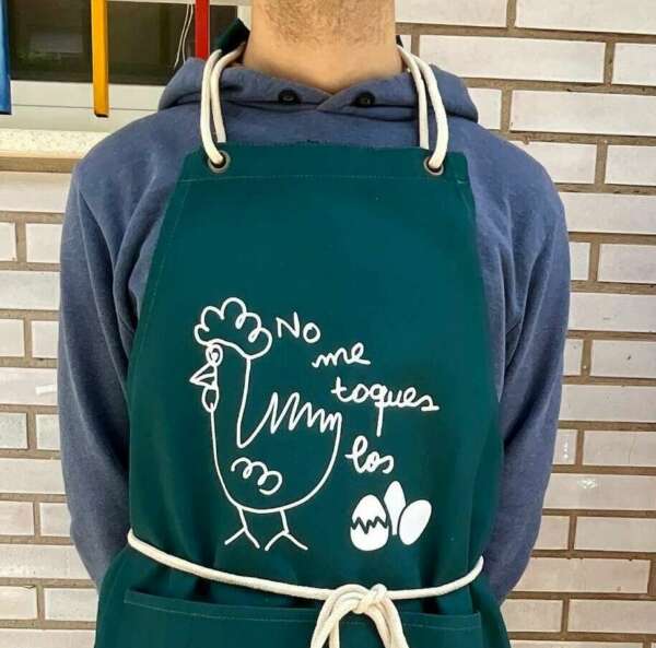 Delantal Verde Oscuro «Gallina»