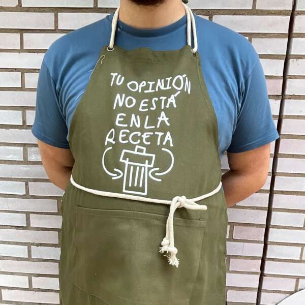 Delantal Verde Oliva «Receta»