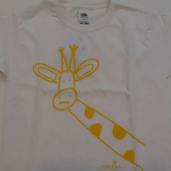 Camiseta Blanca «Jirafa Amarilla»