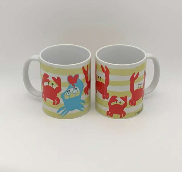 Taza rayas "Cangrejos"